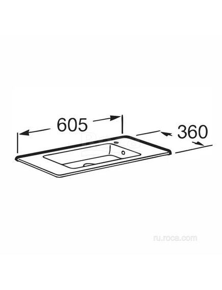 Купить Раковина Roca Debba Unik 60x36 32799H00Y (32799h00y) по цене 9703.15 руб., в Санкт-Петебруге в интернет магазине 100-Систем, а также дургие товары ROCA из раздела Встраиваемые раковины и Раковины и пьедесталы