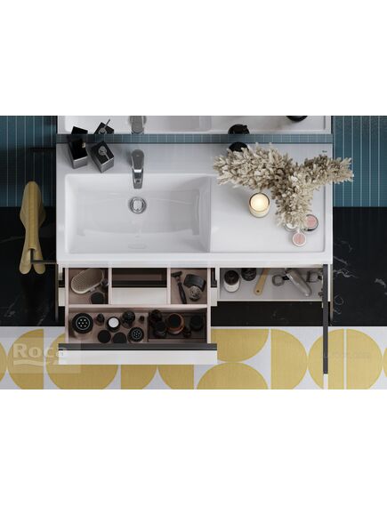 Купить Раковина Roca The Gap Plus высокий бортик, 1 отверстие 100х46 левая 3270MB004 (3270mb004) по цене 22143 руб., в Санкт-Петебруге в интернет магазине 100-Систем, а также дургие товары ROCA из раздела Встраиваемые раковины и Раковины и пьедесталы