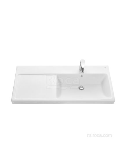 Купить Раковина Roca The Gap Plus высокий бортик, 1 отверстие 100х46 правая 3270ME004 (3270ME004) по цене 22142.77 руб., в Санкт-Петебруге в интернет магазине 100-Систем, а также дургие товары ROCA из раздела Встраиваемые раковины и Раковины и пьедесталы