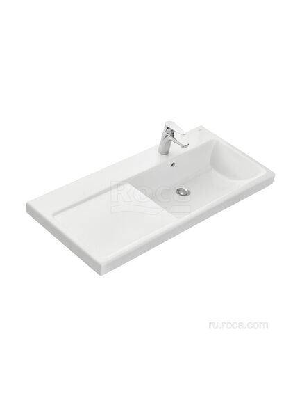 Купить Раковина Roca The Gap Plus высокий бортик, 1 отверстие 100х46 правая 3270ME004 (3270ME004) по цене 22142.77 руб., в Санкт-Петебруге в интернет магазине 100-Систем, а также дургие товары ROCA из раздела Встраиваемые раковины и Раковины и пьедесталы