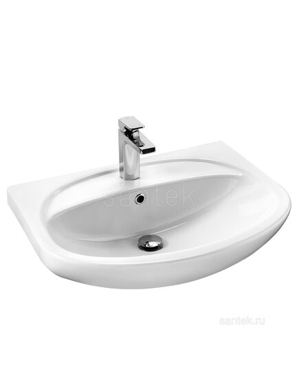 Купить Раковина Santek Акваполо 65 отверстие под смеситель 1WH110162 (1wh110162) по цене 3596.83 руб., в Санкт-Петебруге в интернет магазине 100-Систем, а также дургие товары SANTEK из раздела Встраиваемые раковины и Раковины и пьедесталы