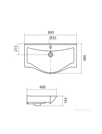Купить Раковина Santek Беверли 80 отверстие под смеситель 1WH302422 (1wh302422) по цене 7200 руб., в Санкт-Петебруге в интернет магазине 100-Систем, а также дургие товары SANTEK из раздела Встраиваемые раковины и Раковины и пьедесталы Купить Раковина Santek Беверли 80 отверстие под смеситель 1WH302422 (1wh302422) по цене 7200 руб., в Санкт-Петебруге в интернет магазине 100-Систем, а также дургие товары SANTEK из раздела Встраиваемые раковины и Раковины и пьедесталы