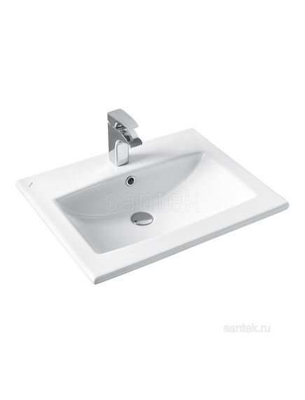 Купить Раковина Santek Элина 60 отверстие под смеситель 1WH501606 (1wh501606) по цене 4139.5 руб., в Санкт-Петебруге в интернет магазине 100-Систем, а также дургие товары SANTEK из раздела Встраиваемые раковины и Раковины и пьедесталы