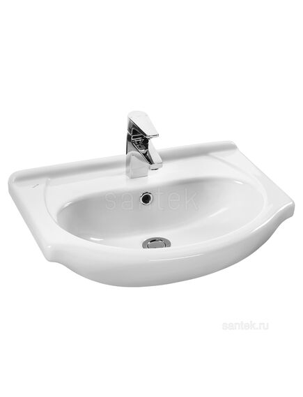 Купить Раковина Santek Линда 55 отверстие под смеситель 1WH110156 (1wh110156) по цене 3378.4 руб., в Санкт-Петебруге в интернет магазине 100-Систем, а также дургие товары SANTEK из раздела Встраиваемые раковины и Раковины и пьедесталы