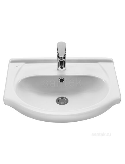Купить Раковина Santek Линда 55 отверстие под смеситель 1WH110156 (1wh110156) по цене 3378.4 руб., в Санкт-Петебруге в интернет магазине 100-Систем, а также дургие товары SANTEK из раздела Встраиваемые раковины и Раковины и пьедесталы