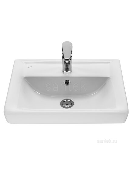 Купить Раковина Santek Тигода 50 отверстие под смеситель 1WH302128 (1wh302128) по цене 3265.1 руб., в Санкт-Петебруге в интернет магазине 100-Систем, а также дургие товары SANTEK из раздела Встраиваемые раковины и Раковины и пьедесталы