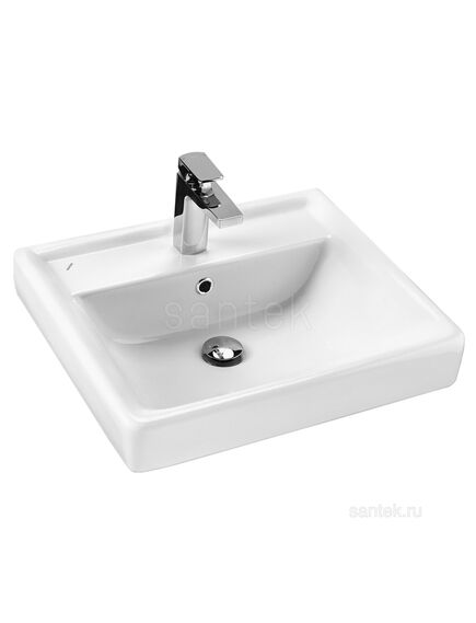 Купить Раковина Santek Тигода 55 отверстие под смеситель 1WH302126 (1wh302126) по цене 5345.7 руб., в Санкт-Петебруге в интернет магазине 100-Систем, а также дургие товары SANTEK из раздела Встраиваемые раковины и Раковины и пьедесталы
