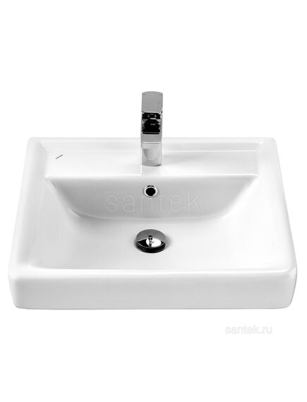 Купить Раковина Santek Тигода 55 отверстие под смеситель 1WH302126 (1wh302126) по цене 5345.7 руб., в Санкт-Петебруге в интернет магазине 100-Систем, а также дургие товары SANTEK из раздела Встраиваемые раковины и Раковины и пьедесталы