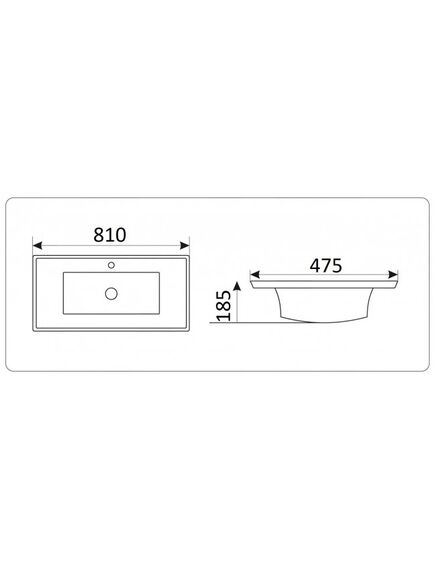 Купить CeramaLux N NYJ851-60 Раковина врезная 800*465*205 (nyj851-80) по цене 10800 руб., в Санкт-Петебруге в интернет магазине 100-Систем, а также дургие товары CeramaLux из раздела Встраиваемые раковины и Раковины и пьедесталы