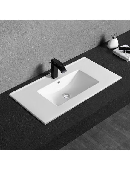 Купить CeramaLux N YJ-803-50 Раковина врезная 910*400*700 (YJ-803-90) по цене 15800 руб., в Санкт-Петебруге в интернет магазине 100-Систем, а также дургие товары CeramaLux из раздела Встраиваемые раковины и Раковины и пьедесталы