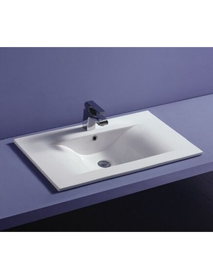 Купить Раковина CeramaLux 81 JY-807-80 Белая (JY-807-80) по цене 11050 руб., в Санкт-Петебруге в интернет магазине 100-Систем, а также дургие товары CeramaLux из раздела Встраиваемые раковины и Раковины и пьедесталы