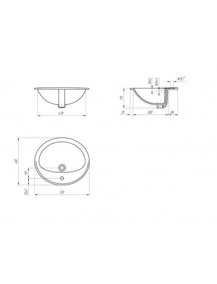 Купить Раковина Cersanit Calla 54 UM-CL/1 Белая (s-um-cl/1-w) по цене 4290 руб., в Санкт-Петебруге в интернет магазине 100-Систем, а также дургие товары CERSANIT из раздела Встраиваемые раковины и Раковины и пьедесталы