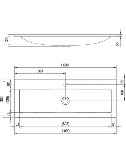 Купить Умывальник Ravak Clear 1000  XJJ01110000 (xjj01110000) по цене 32450 руб., в Санкт-Петебруге в интернет магазине 100-Систем, а также дургие товары RAVAK из раздела Встраиваемые раковины и Раковины и пьедесталы