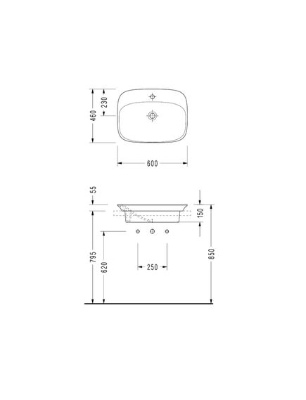 Купить РАКОВИНА ДЛЯ УСТАНОВКИ В СТОЛЕШНИЦУ ПРЯМОУГОЛЬНАЯ С ОТВЕРСТИЕМ ПОД СМЕСМИТЕЛЬ 46x60 СМ (hr30txs110h) по цене 8682 руб., в Санкт-Петебруге в интернет магазине 100-Систем, а также дургие товары Serel из раздела Встраиваемые раковины и Раковины и пьедесталы
