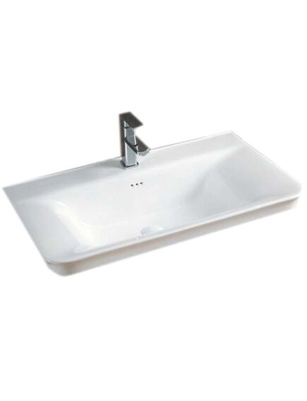 Купить Раковина CeramaLux 60 NY J851 - 60 Белая (NYJ851-60) по цене 8500 руб., в Санкт-Петебруге в интернет магазине 100-Систем, а также дургие товары CeramaLux из раздела Встраиваемые раковины и Раковины и пьедесталы