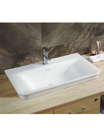 Купить Раковина CeramaLux 60 NY J851 - 60 Белая (NYJ851-60) по цене 8500 руб., в Санкт-Петебруге в интернет магазине 100-Систем, а также дургие товары CeramaLux из раздела Встраиваемые раковины и Раковины и пьедесталы