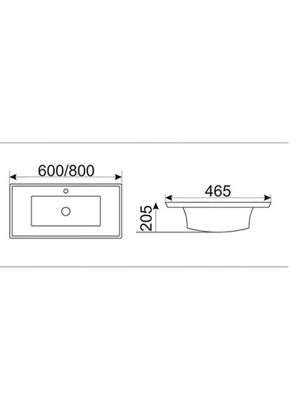 Купить Раковина CeramaLux 60 NY J851 - 60 Белая (NYJ851-60) по цене 8500 руб., в Санкт-Петебруге в интернет магазине 100-Систем, а также дургие товары CeramaLux из раздела Встраиваемые раковины и Раковины и пьедесталы