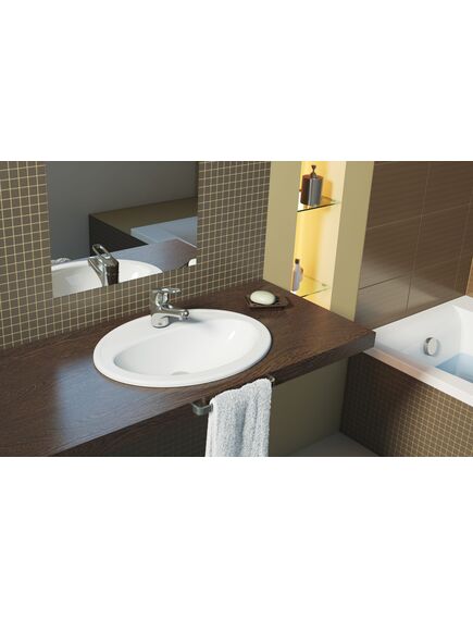 Купить Раковина Cersanit Calla 54 UM-CL/1 Белая (s-um-cl/1-w) по цене 4290 руб., в Санкт-Петебруге в интернет магазине 100-Систем, а также дургие товары CERSANIT из раздела Встраиваемые раковины и Раковины и пьедесталы