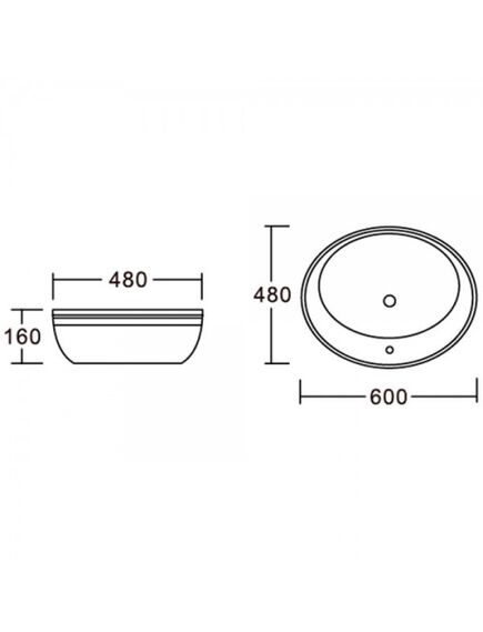 Купить CeramaLux 2150G Раковина накладная 60 см (2150g) по цене 21203 руб., в Санкт-Петебруге в интернет магазине 100-Систем, а также дургие товары CeramaLux из раздела Накладные раковины и Раковины и пьедесталы
