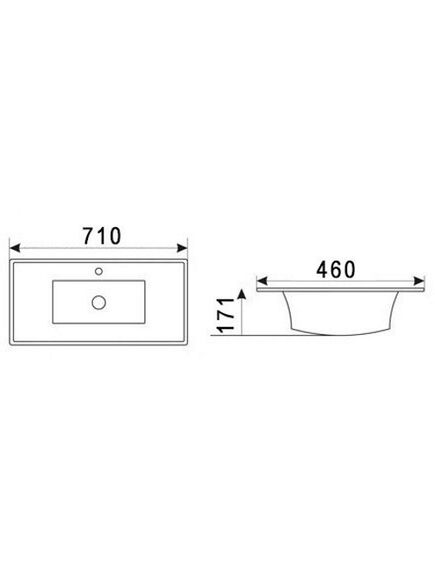 Купить CeramaLux JY-807-70 Раковина врезная сверху 71 см (jy-807-70) по цене 9300 руб., в Санкт-Петебруге в интернет магазине 100-Систем, а также дургие товары CeramaLux из раздела Встраиваемые раковины и Раковины и пьедесталы