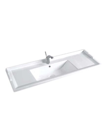 Купить Раковина CeramaLux 120 NY J840 - 120 Белая (NYJ840-120) по цене 21500 руб., в Санкт-Петебруге в интернет магазине 100-Систем, а также дургие товары CeramaLux из раздела Встраиваемые раковины и Раковины и пьедесталы
