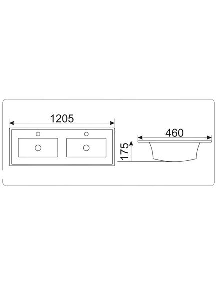 Купить Раковина CeramaLux 121 YJ809-120 Белая (YJ809-120) по цене 33700 руб., в Санкт-Петебруге в интернет магазине 100-Систем, а также дургие товары CeramaLux из раздела Встраиваемые раковины и Раковины и пьедесталы