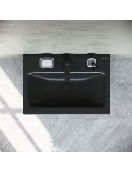 Купить M90WCC0602BM GEM, Раковина мебельная, керамическая, 60 см, встроенная, цвет: черный матовый (m90wcc0602bm) по цене 19690 руб., в Санкт-Петебруге в интернет магазине 100-Систем, а также дургие товары AM.PM из раздела Встраиваемые раковины и Раковины и пьедесталы
