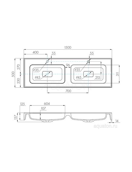 Купить Раковина AQUATON Ричмонд 150 1A70573KRD010 (1a70573krd010) по цене 38202.7 руб., в Санкт-Петебруге в интернет магазине 100-Систем, а также дургие товары AQUATON из раздела Накладные раковины и Раковины и пьедесталы