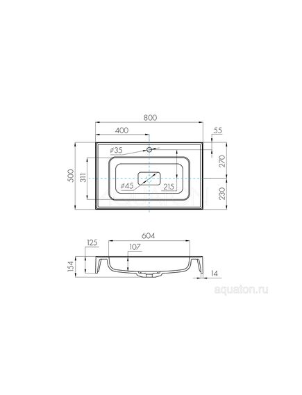 Купить Раковина AQUATON Ричмонд 80 1A70593KRD010 (1a70593krd010) по цене 21310.7 руб., в Санкт-Петебруге в интернет магазине 100-Систем, а также дургие товары AQUATON из раздела Накладные раковины и Раковины и пьедесталы