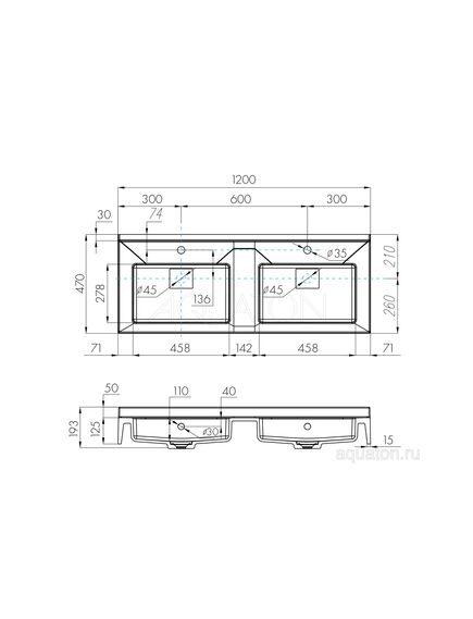 Купить Раковина AQUATON Сакура 120 1A72433KSK010 2 чаши (1a72433ksk010) по цене 37172.7 руб., в Санкт-Петебруге в интернет магазине 100-Систем, а также дургие товары AQUATON из раздела Накладные раковины и Раковины и пьедесталы