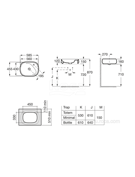 Купить Раковина Roca Beyond 56х43 3270B8000 (3270b8000) по цене 38295.27 руб., в Санкт-Петебруге в интернет магазине 100-Систем, а также дургие товары ROCA из раздела Накладные раковины и Раковины и пьедесталы