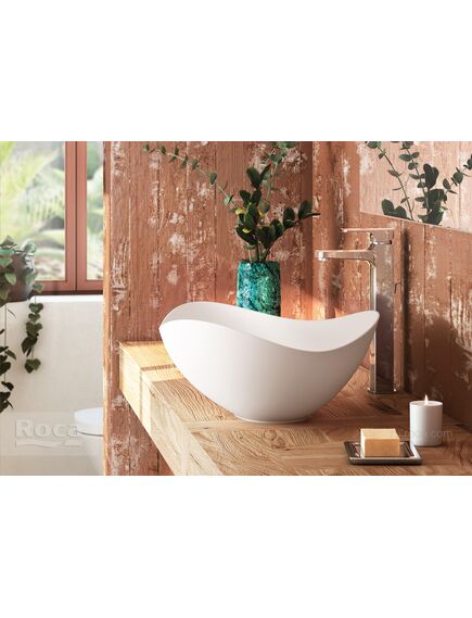 Купить Раковина Roca Ruy Ohtake накладная 540х375 белый 327A13000 (327a13000) по цене 12451.27 руб., в Санкт-Петебруге в интернет магазине 100-Систем, а также дургие товары ROCA из раздела Накладные раковины и Раковины и пьедесталы
