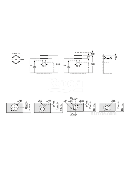 Купить Раковина Roca Terra 32722D000 (32722d000) по цене 19835.27 руб., в Санкт-Петебруге в интернет магазине 100-Систем, а также дургие товары ROCA из раздела Накладные раковины и Раковины и пьедесталы
