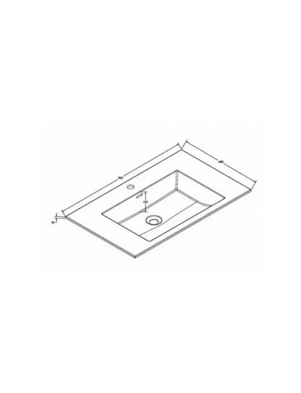 Купить Раковина VCB-11800W из искусственного камня, цвет белый, , шт (VCB-11800W) по цене 9794.5 руб., в Санкт-Петебруге в интернет магазине 100-Систем, а также дургие товары Vincea из раздела Встраиваемые раковины и Раковины и пьедесталы