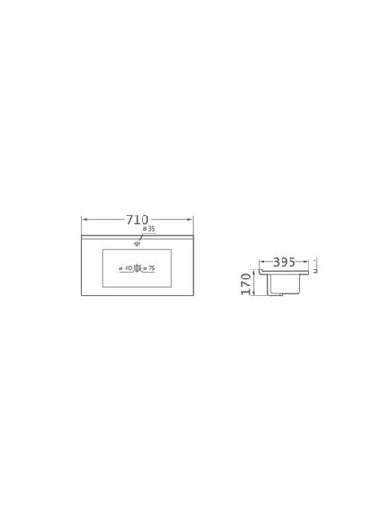 Купить Раковина VBS-13970S1 керамическая, цвет белый, , шт (VBS-13970S1) по цене 8426.5 руб., в Санкт-Петебруге в интернет магазине 100-Систем, а также дургие товары Vincea из раздела Встраиваемые раковины и Раковины и пьедесталы