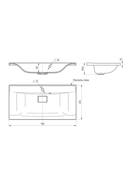 Купить Раковина VCB-3M900G из кварцевого камня, цвет серый, , шт (vcb-3m900g) по цене 14791.5 руб., в Санкт-Петебруге в интернет магазине 100-Систем, а также дургие товары Vincea из раздела Встраиваемые раковины и Раковины и пьедесталы
