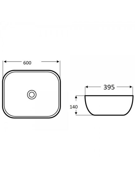 Купить CeramaLux 78106MB Раковина накладная 61 см (78106mb) по цене 13900 руб., в Санкт-Петебруге в интернет магазине 100-Систем, а также дургие товары CeramaLux из раздела Накладные раковины и Раковины и пьедесталы