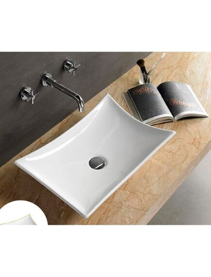 Купить CeramaLux N 7701B Раковина накладная  58 см (7701b) по цене 7100 руб., в Санкт-Петебруге в интернет магазине 100-Систем, а также дургие товары CeramaLux из раздела Накладные раковины и Раковины и пьедесталы