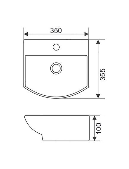Купить CeramaLux N 78014B Раковина накладная 35 см (78014B) по цене 7500 руб., в Санкт-Петебруге в интернет магазине 100-Систем, а также дургие товары CeramaLux из раздела Накладные раковины и Раковины и пьедесталы
