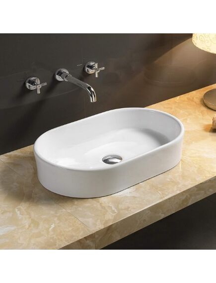 Купить CeramaLux N 9025 1 Раковина накладная 53 см (9025-1) по цене 7800 руб., в Санкт-Петебруге в интернет магазине 100-Систем, а также дургие товары CeramaLux из раздела Накладные раковины и Раковины и пьедесталы