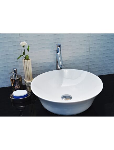 Купить CeramaLux N 9381 Раковина накладная  42 см (9381) по цене 5400 руб., в Санкт-Петебруге в интернет магазине 100-Систем, а также дургие товары CeramaLux из раздела Накладные раковины и Раковины и пьедесталы