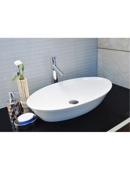 Купить CeramaLux N 9397 Раковина накладная  61 см (9397) по цене 11200 руб., в Санкт-Петебруге в интернет магазине 100-Систем, а также дургие товары CeramaLux из раздела Накладные раковины и Раковины и пьедесталы
