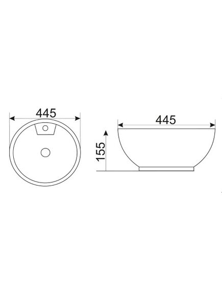 Купить CeramaLux N 9428 Раковина накладная  45 см (9428) по цене 8800 руб., в Санкт-Петебруге в интернет магазине 100-Систем, а также дургие товары CeramaLux из раздела Накладные раковины и Раковины и пьедесталы