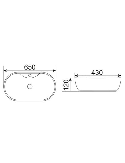 Купить CeramaLux N 9438 Раковина накладная  65 см (9438) по цене 10400 руб., в Санкт-Петебруге в интернет магазине 100-Систем, а также дургие товары CeramaLux из раздела Накладные раковины и Раковины и пьедесталы