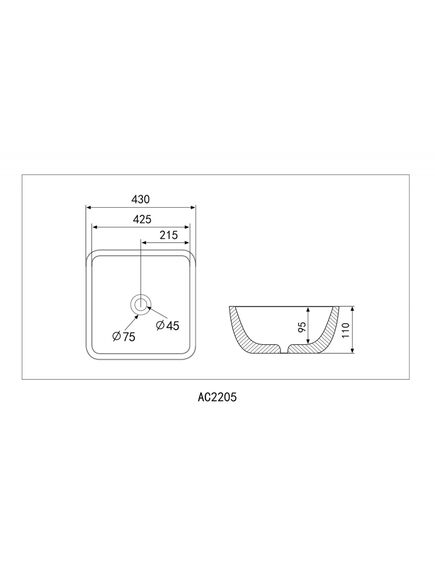 Купить Раковина накладная ABBER Rechteck AC2205GG золото (ac2205gg) по цене 11050 руб., в Санкт-Петебруге в интернет магазине 100-Систем, а также дургие товары ABBER из раздела Накладные раковины и Раковины и пьедесталы