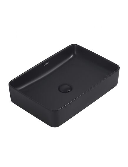 Купить Раковина накладная ABBER Rechteck AC2207MB черная матовая (ac2207mb) по цене 10200 руб., в Санкт-Петебруге в интернет магазине 100-Систем, а также дургие товары ABBER из раздела Накладные раковины и Раковины и пьедесталы