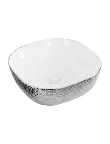 Купить Раковина-чаша CeramaLux 42 D1301H021 Белая Серебро (d1301h021) по цене 7300 руб., в Санкт-Петебруге в интернет магазине 100-Систем, а также дургие товары CeramaLux из раздела Накладные раковины и Раковины и пьедесталы