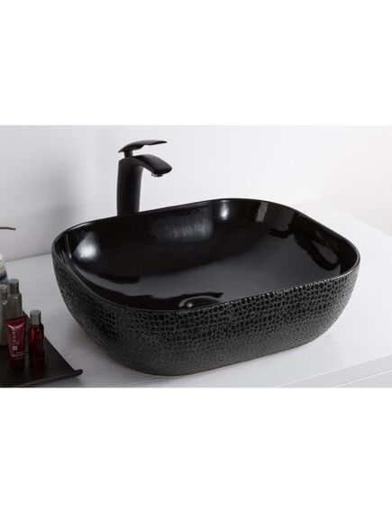 Купить Раковина-чаша CeramaLux 50 D1302H004 Черная (d1302h004) по цене 7300 руб., в Санкт-Петебруге в интернет магазине 100-Систем, а также дургие товары CeramaLux из раздела Накладные раковины и Раковины и пьедесталы