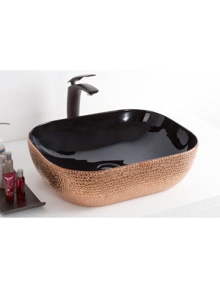 Купить Раковина-чаша CeramaLux 50 D1302H0 Бронза Черная (d1302h024) по цене 7300 руб., в Санкт-Петебруге в интернет магазине 100-Систем, а также дургие товары CeramaLux из раздела Накладные раковины и Раковины и пьедесталы