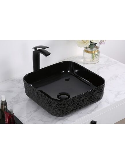 Купить Раковина-чаша CeramaLux 39 D1303H004 Черная (d1303h004) по цене 7300 руб., в Санкт-Петебруге в интернет магазине 100-Систем, а также дургие товары CeramaLux из раздела Накладные раковины и Раковины и пьедесталы